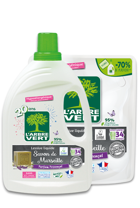 Acheter L'arbre Vert Lessive hypoallergénique au savon végétal, 1,53L